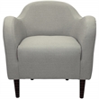 Fox Hill Trading Big Max Julian Mid-Century Fabric and EPS Arm Chair in Cream