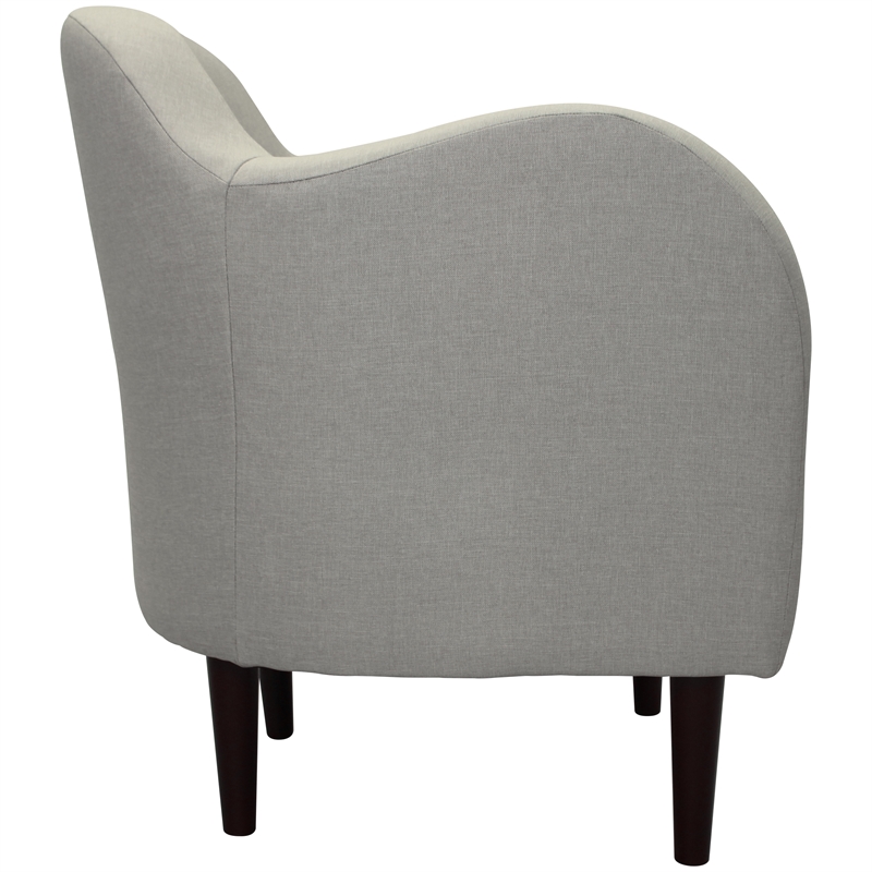 Fox Hill Trading Big Max Julian Mid-Century Fabric and EPS Arm Chair in Cream