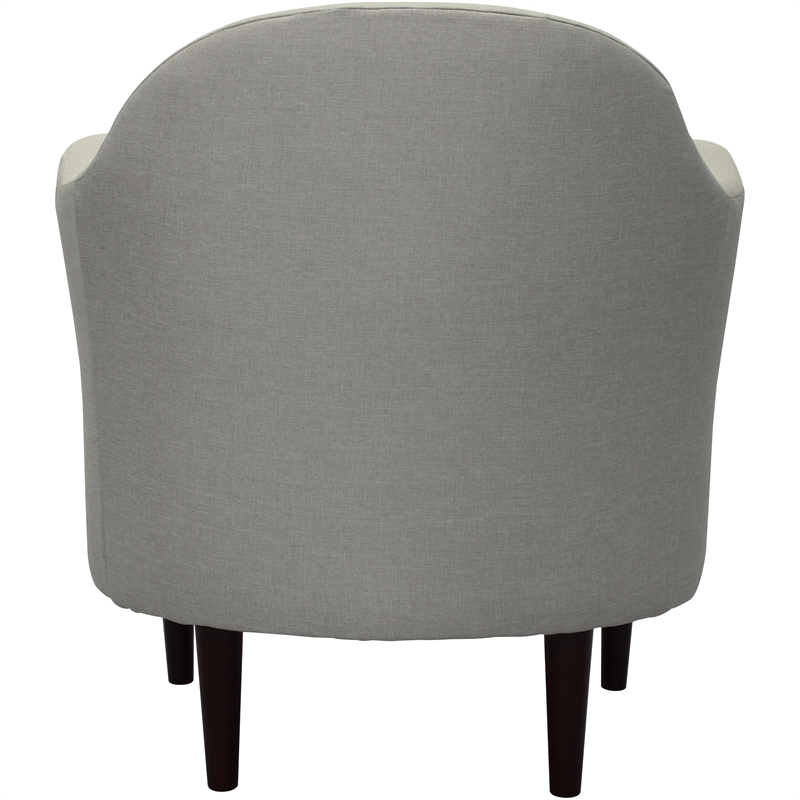 Fox Hill Trading Big Max Julian Mid-Century Fabric and EPS Arm Chair in Cream