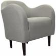 Fox Hill Trading Big Max Julian Mid-Century Fabric and EPS Arm Chair in Cream