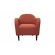 Fox Hill Trading Big Max Julian Mid-Century Fabric and EPS Arm Chair in Orange