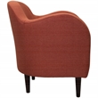 Fox Hill Trading Big Max Julian Mid-Century Fabric and EPS Arm Chair in Orange