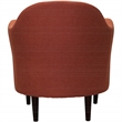 Fox Hill Trading Big Max Julian Mid-Century Fabric and EPS Arm Chair in Orange