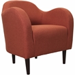 Fox Hill Trading Big Max Julian Mid-Century Fabric and EPS Arm Chair in Orange