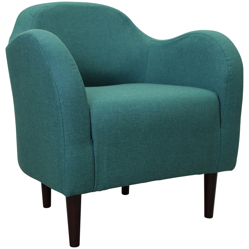 Fox Hill Trading Big Max Julian Fabric and EPS Arm Chair in Caribbean Blue