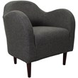 Fox Hill Trading Big Max Julian Mid-Century Fabric and EPS Arm Chair Gray