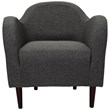Fox Hill Trading Big Max Julian Mid-Century Fabric and EPS Arm Chair Gray