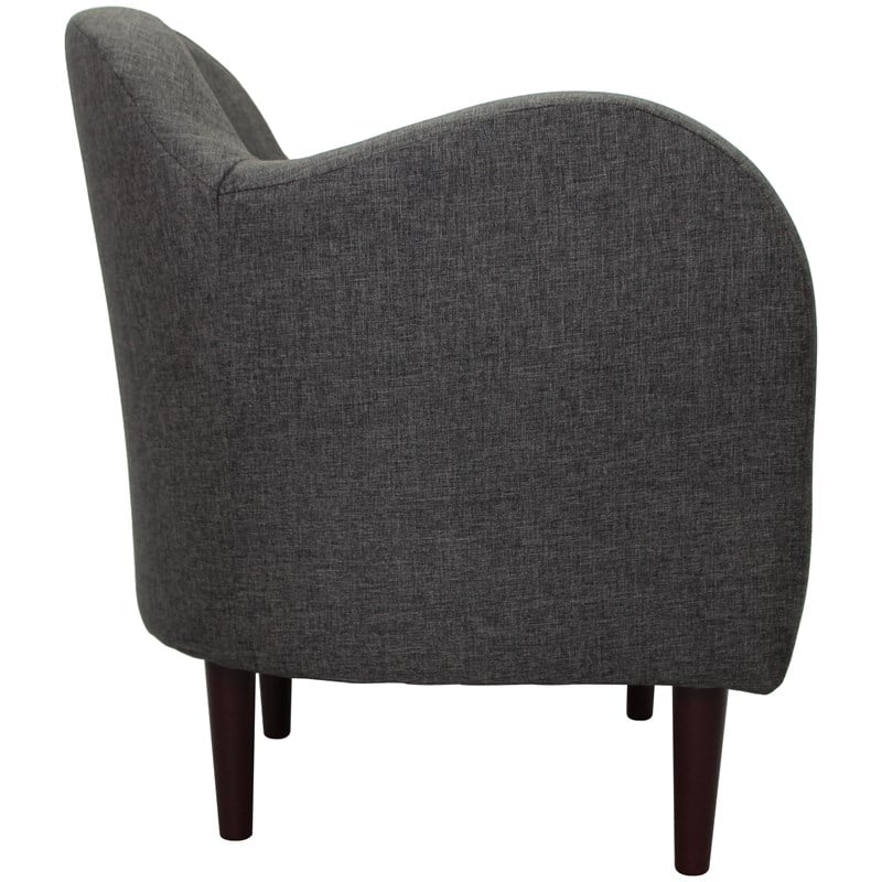 Fox Hill Trading Big Max Julian Mid-Century Fabric and EPS Arm Chair Gray