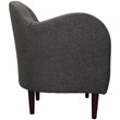 Fox Hill Trading Big Max Julian Mid-Century Fabric and EPS Arm Chair Gray
