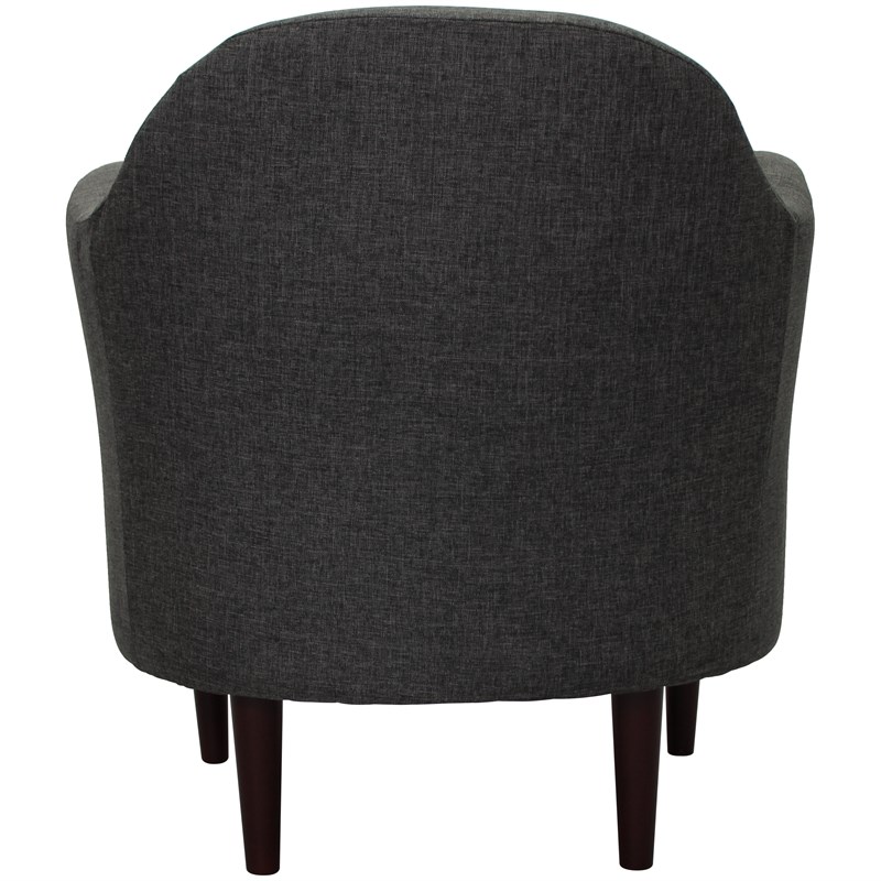 Fox Hill Trading Big Max Julian Mid-Century Fabric and EPS Arm Chair Gray