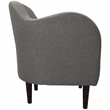 Fox Hill Trading Big Max Julian Mid-Century Fabric EPS Arm Chair in Dark Gray