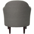 Fox Hill Trading Big Max Julian Mid-Century Fabric EPS Arm Chair in Dark Gray