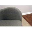 Fox Hill Trading Big Max Julian Mid-Century Fabric EPS Arm Chair in Dark Gray