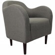 Fox Hill Trading Big Max Julian Mid-Century Fabric EPS Arm Chair in Dark Gray