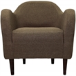 Fox Hill Trading Big Max Julian Mid-Century Fabric EPS Arm Chair in Pecan Brown