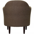Fox Hill Trading Big Max Julian Mid-Century Fabric EPS Arm Chair in Pecan Brown