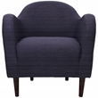 Fox Hill Trading Big Max Julian Mid-Century Fabric and EPS Arm Chair in Purple
