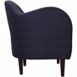 Fox Hill Trading Big Max Julian Mid-Century Fabric and EPS Arm Chair in Purple