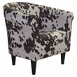 Fox Hill Trading Marlee Traditional Fabric & EPS Club Chair in Brown/White