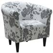 Fox Hill Trading Marlee Traditional Fabric & EPS Club Chair in Black/White