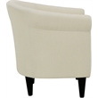 Fox Hill Trading Marlee Traditional Fabric & EPS Club Chair in Off White