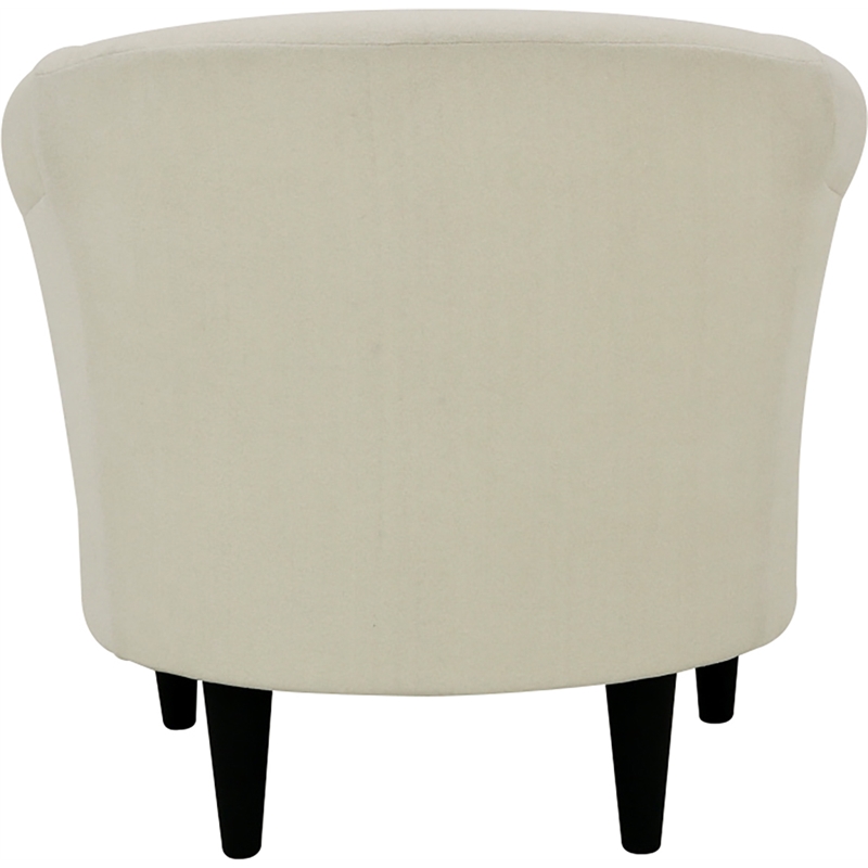 Fox Hill Trading Marlee Traditional Fabric & EPS Club Chair in Off White