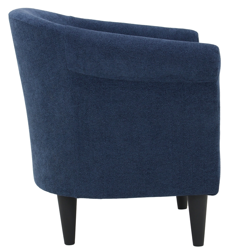 Fox Hill Trading Marlee Traditional Fabric & EPS Club Chair in Navy Blue