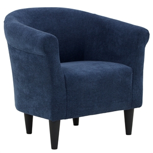 Fox Hill Trading Marlee Traditional Fabric & EPS Club Chair in Navy Blue