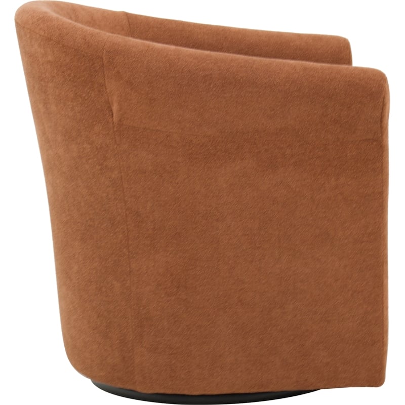 Fox Hill Trading Marlee Traditional Polyester Fabric Club Chair in Orange