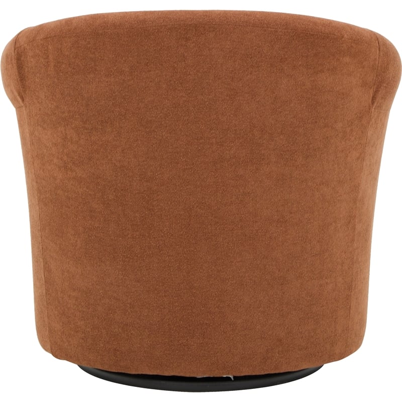 Fox Hill Trading Marlee Traditional Polyester Fabric Club Chair in Orange