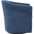 Fox Hill Trading Marlee Traditional Polyester Fabric Club Chair in Navy Blue