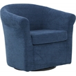 Fox Hill Trading Marlee Traditional Polyester Fabric Club Chair in Navy Blue