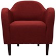 Fox Hill Trading Big Max Julian Mid-Century Fabric and EPS Arm Chair in Red