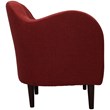 Fox Hill Trading Big Max Julian Mid-Century Fabric and EPS Arm Chair in Red