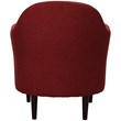Fox Hill Trading Big Max Julian Mid-Century Fabric and EPS Arm Chair in Red
