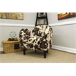 Fox Hill Trading Big Max Julian Mid-Century Fabric and EPS Arm Chair in Brown