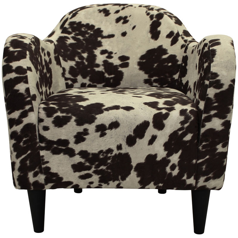 Fox Hill Trading Big Max Julian Mid-Century Fabric and EPS Arm Chair in Brown