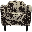 Fox Hill Trading Big Max Julian Mid-Century Fabric and EPS Arm Chair in Brown