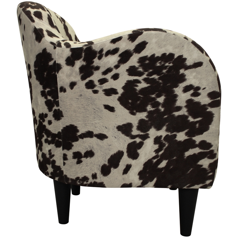 Fox Hill Trading Big Max Julian Mid-Century Fabric and EPS Arm Chair in Brown