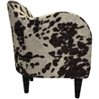 Fox Hill Trading Big Max Julian Mid-Century Fabric and EPS Arm Chair in Brown