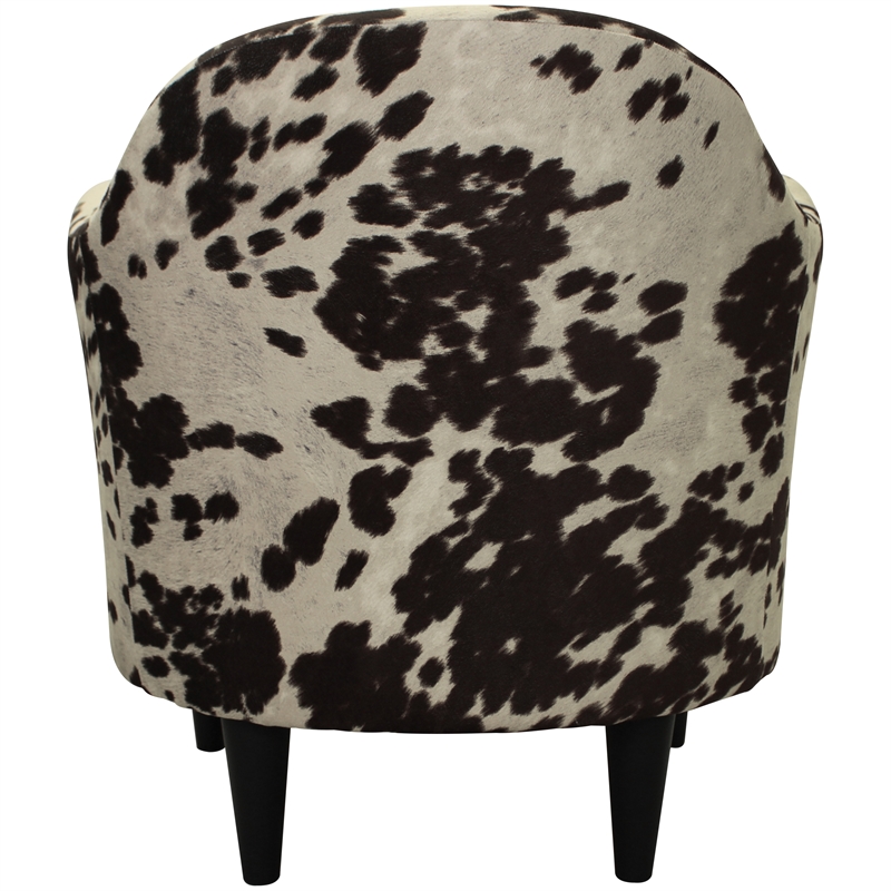 Fox Hill Trading Big Max Julian Mid-Century Fabric and EPS Arm Chair in Brown