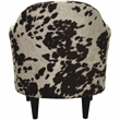 Fox Hill Trading Big Max Julian Mid-Century Fabric and EPS Arm Chair in Brown