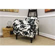 Fox Hill Trading Big Max Julian Mid-Century Fabric and EPS Arm Chair in Black