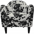 Fox Hill Trading Big Max Julian Mid-Century Fabric and EPS Arm Chair in Black