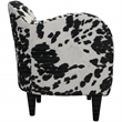 Fox Hill Trading Big Max Julian Mid-Century Fabric and EPS Arm Chair in Black