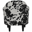 Fox Hill Trading Big Max Julian Mid-Century Fabric and EPS Arm Chair in Black