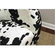Fox Hill Trading Big Max Julian Mid-Century Fabric and EPS Arm Chair in Black