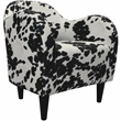 Fox Hill Trading Big Max Julian Mid-Century Fabric and EPS Arm Chair in Black