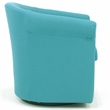 Fox Hill Trading Marlee Polyester Fabric Swivel Club Chair in Carribean Blue