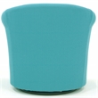 Fox Hill Trading Marlee Polyester Fabric Swivel Club Chair in Carribean Blue